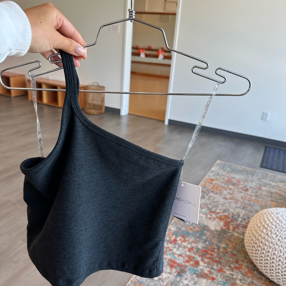 Beyond Yoga Black One-Shoulder Top